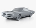 Pontiac GTO 1967 3d model clay render