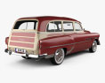 Pontiac Chieftain Deluxe Station Wagon 1953 3d model back view