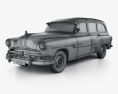 Pontiac Chieftain Deluxe Station Wagon 1953 3d model wire render