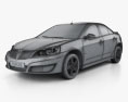 Pontiac G6 2009 3D模型 wire render