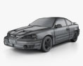 Pontiac Grand Am coupe 2005 3d model wire render