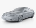 Pontiac Grand Am cupé 2005 Modelo 3D clay render
