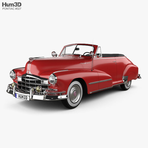Pontiac Torpedo Eight Deluxe convertible 1948 3D model