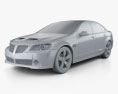 Pontiac G8 GT 2009 3d model clay render