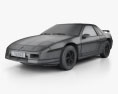 Pontiac Fiero GT 1985 Modèle 3d wire render