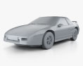 Pontiac Fiero GT 1985 3D-Modell clay render