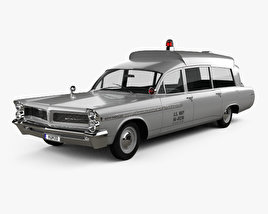 Pontiac Bonneville Station Wagon Ambulance Kennedy 1963 3D model