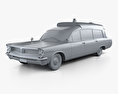 Pontiac Bonneville Station Wagon Ambulância Kennedy 1963 Modelo 3d argila render