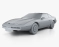 Pontiac Firebird KITT 1991 3Dモデル clay render