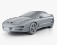 Pontiac Firebird Trans Am 2002 3d model clay render