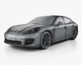 Porsche Panamera 2010 3d model wire render