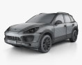 Porsche Cayenne 混合動力 2012 3D模型 wire render