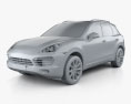 Porsche Cayenne 混合動力 2012 3D模型 clay render