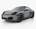Porsche Cayman S 2014 3d model wire render