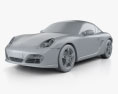 Porsche Cayman S 2014 3d model clay render