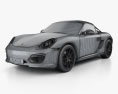 Porsche Boxster Spyder 2014 3d model wire render
