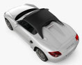Porsche Boxster Spyder 2014 3D模型 顶视图