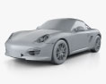 Porsche Boxster Spyder 2014 3Dモデル clay render
