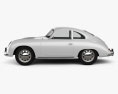 Porsche 356A coupe 1959 3d model side view