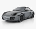 Porsche 911 Carrera 4S Coupe 2012 3d model wire render