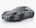 Porsche 911 Carrera 4GTS Coupe 2012 3d model wire render