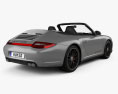 Porsche 911 Carrera 4GTS 敞篷车 2012 3D模型 后视图