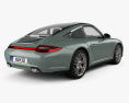 Porsche 911 Targa 4 2012 3d model back view