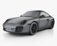 Porsche 911 Targa 4 2012 3D модель wire render