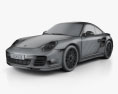 Porsche 911 Turbo Coupe 2012 3d model wire render