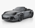 Porsche 911 Turbo カブリオレ 2012 3Dモデル wire render