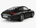 Porsche 911 Carrera Black Edition Coupe 2012 3D模型 后视图