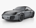 Porsche 911 Carrera Black Edition Coupe 2012 3D模型 wire render