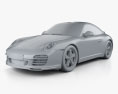 Porsche 911 Sport Classic 2012 3d model clay render