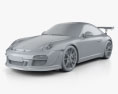 Porsche 911 GT3RS 2012 3d model clay render