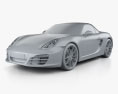 Porsche Boxster 981 2015 3d model clay render