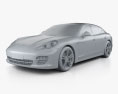 Porsche Panamera 2014 3D-Modell clay render