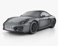 Porsche Cayman 2016 3d model wire render