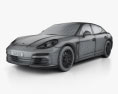 Porsche Panamera 4S 2016 3d model wire render
