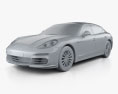 Porsche Panamera S 2016 3d model clay render
