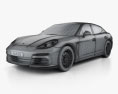 Porsche Panamera S E-Hybrid 2016 3d model wire render