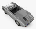 Porsche 550 spyder 1953 3d model top view