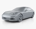 Porsche Panamera 2016 3d model clay render