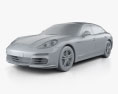 Porsche Panamera Disel 2016 3d model clay render
