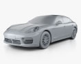 Porsche Panamera GTS 2016 3d model clay render