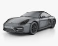 Porsche Cayman GTS 2016 3d model wire render