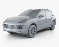 Porsche Cayenne S Diesel 2017 3d model clay render