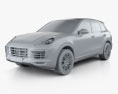Porsche Cayenne Turbo 2017 Modèle 3d clay render