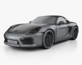 Porsche Boxster 981 Spyder 2016 3Dモデル wire render