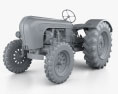 Porsche Diesel Tractor P 133 1956 3D модель clay render