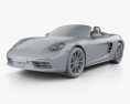 Porsche 718 Boxster S 2019 3Dモデル clay render
